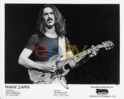 Frank Zappa BEAUTIFULLY SIGNED 8x10 GLOSSY PERFORMANCE PHOTO 1979 Reprint • $19.95