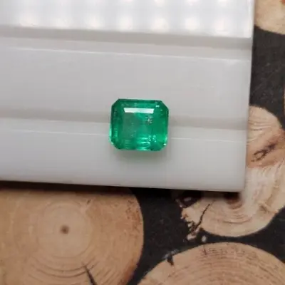 $325.16 • Buy 7x6 Mm Natural Emerald Cut Octagon 1.82 Carat Green High Luster Vibrancy Emerald