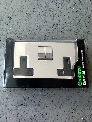 Brand New Crabtree Platinum - Chrome Double 13A Plug Socket • £5