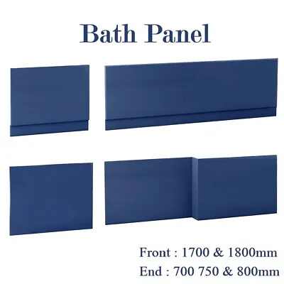 1700/1800mm Shower Bathtub Front & End L-shape MDF Bath Panel Matt Navy Blue New • £29.99