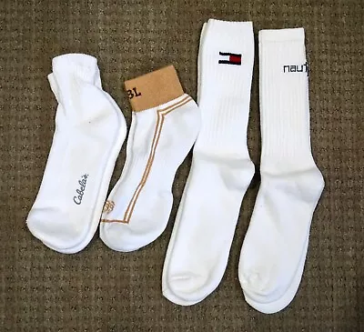 3 Pair Men's White Athletic Socks Size L - Cabela's Nautica TBL • $8.99
