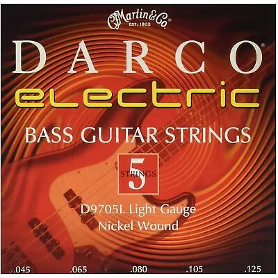 Martin D9705L Darco Long Scale Nickel Wound 5-String Electric Bass Guitar String • $29.99