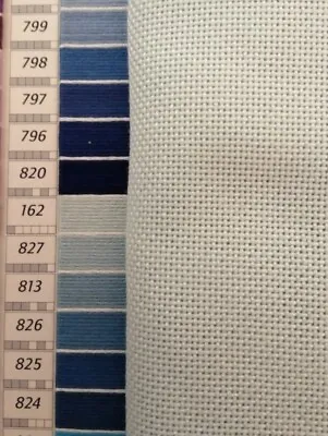 20 Count Evenweave Colour Match DMC 162 Fabric 87cm X 83cm • £14.50