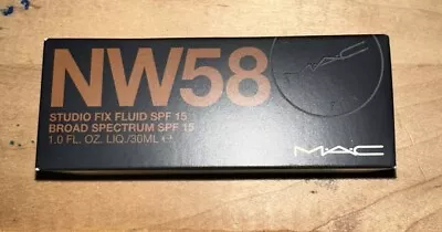 New Authentic MAC Cosmetics Studio Fix Fluid SPF 15 Foundation NW58 • $15.84