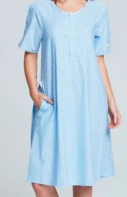 PLUS SIZE Hospital / Maternity Gown SKY 100% Cotton FREE POST AU • £43.35