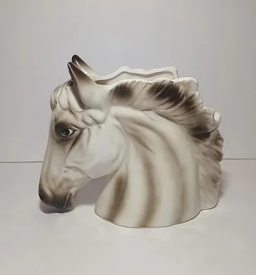 Vintage CMC Horse Head Stallion Ceramic Vase Planter Western Equestrian • $32.99