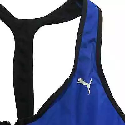 Vintage Puma Womens Small One Piece Swimsuit Made In USA Color Block Blue Green • $22.99