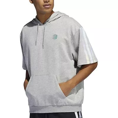 [HB6758] Mens Adidas Donovan Mitchell Short Sleeve Hoodie • $49.99