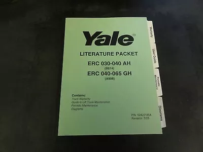 Yale ERC 030-040 AH  ERC 040-065 GH Periodic Maintenance Diagrams Manual • $28