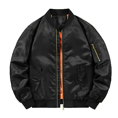 Men Jacket Casual Zip Up Lightweight Slim Fit Windbreaker Sportswear Jack • $27.95