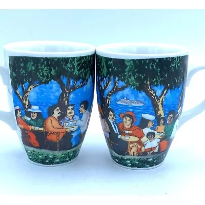 Guy Buffet For Crystal Cruises Mugs By Victoria/Set Of 2/Discontinued • $64