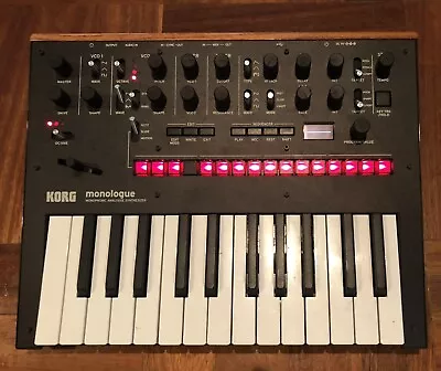 Korg Monologue Black Monophonic Analogue Synthesizer Synth Synthesiser Boxed. • $380