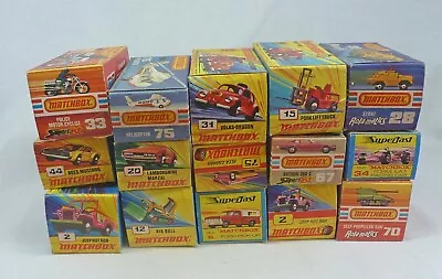 Matchbox Superfast Group Of ORIGINAL Empty Boxes • $44.39