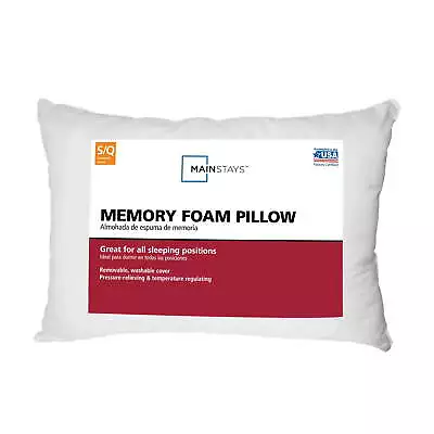 Mainstays Memory Foam Bed Pillow Standard/Queen • $20.48