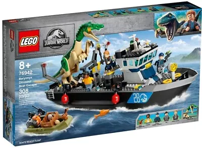 LEGO Jurassic World 76942 Baryonyx Dinosaur Boat Escape - New Sealed Retired  • $199