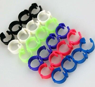 £1.75 • Buy 12 POULTRY LEG RINGS: 8mm CLIP: BANTAM HEN CHICKEN DUCK CHICKS ~ See Colours