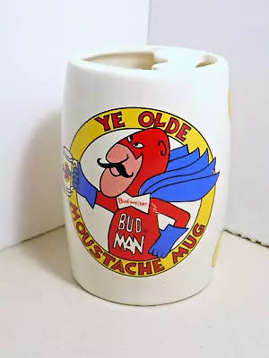 Vintage Anheuser Busch Budweiser Budman Ye Olde Moustache Mug • $40
