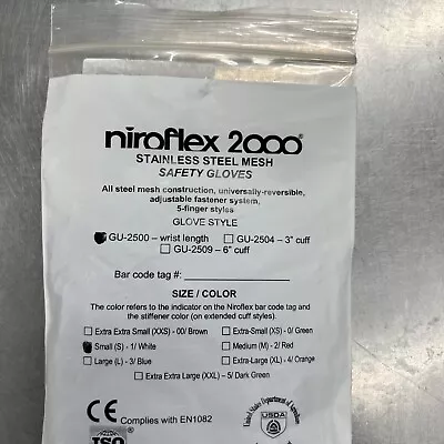 Niroflex 2000 Cut Resistant Stainless Steel Mesh Safety Glove Small GU-2500/S • $25