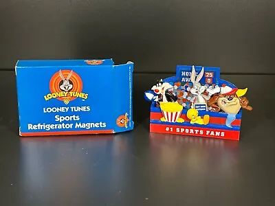 Vintage 1999 Looney Tunes Magnets #1 Sports Fans Bugs Taz Sylvester Tweety • $13