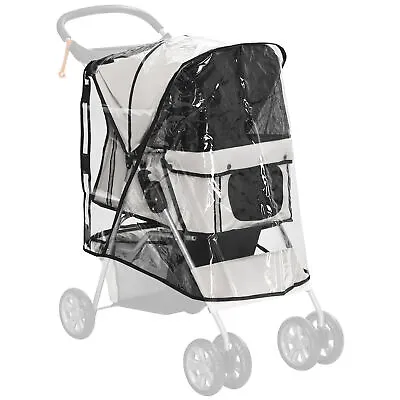 PawHut Dog Stroller Rain Cover W/ Rear Entry Cover For Dog Pram • £19.99