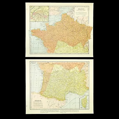 1940 Occupied FRANCE Map WWII Wartime Vichy Regime Antique Vintage Paris • $16.96