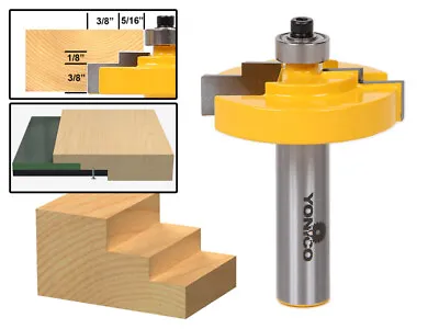 1/8  Glass Stepped Rabbet Router Bit - 1/2  Shank - Yonico 18128 • $17.95