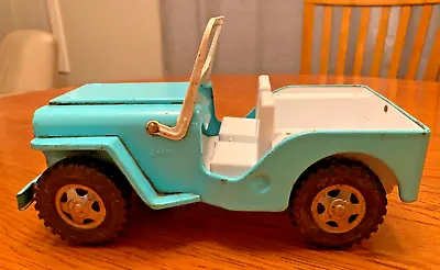 1960s Vintage Tonka Sport Jeep Turquoise And White Blue Teal Metal Toy Die Cast • $39.99