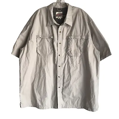 Eddie Bauer Men's Utility Shirt Size 3XLT Tall Beige Lined Vented Outdoor Safari • $29.50