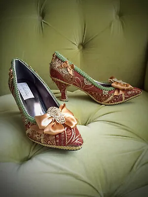 Marie Antoinette/Edwarian/Victorian Costume Heels Shoes Size 9.5 • $220