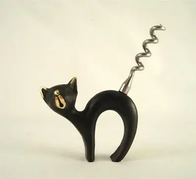 Walter BOSSE Vienna CORKSCREW Stylish CAT Patinated Brass Bronze Era Austria • $99.99