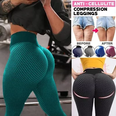 £13.79 • Buy Tik Tok Women's Anti Cellulite Compression Push Up Yoga Pants Shark Leggings JKL