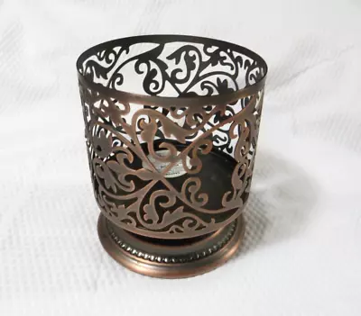 Bath & Body Works Bronze Color Large Metal Pedestal Candle Holder • $9.95