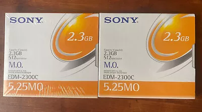 Sony EDM-2300C 2.3GB 512 B/S Magneto Optical Disk New Sealed (Set Of 2) • $162.99