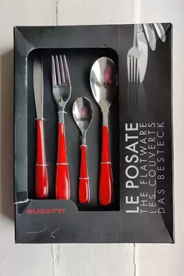 BUGATTI  STAINLESS STEEL 18/10  CUTLERY SET MINT RARE COLOUR New & Boxed.  • £75