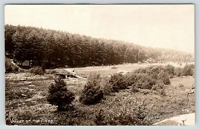 Montague Michigan~Valley Of The Pines~Cabin With Rickety Ramp Bridge~ C1940 RPPC • $13