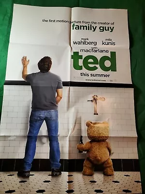 Ted (and Mark Wahlberg) Movie Poster Double Sided 27 X 40 Unused • $28