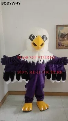 Mascot Purple Eagle Mascot Costume Hawk Falcon Custom Fancy Dress Cosplay Party • £249.96