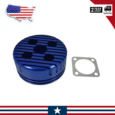 Blue CNC Round Cylinder Head For Racing 66cc 80cc Engine Motorized Bicycle • $36.99