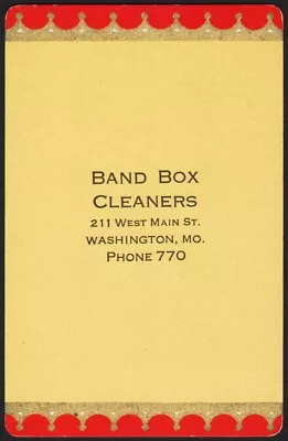 Vintage Playing Card BAND BOX CLEANERS 211 West Main St Phone 770 Washington MO • $4.79