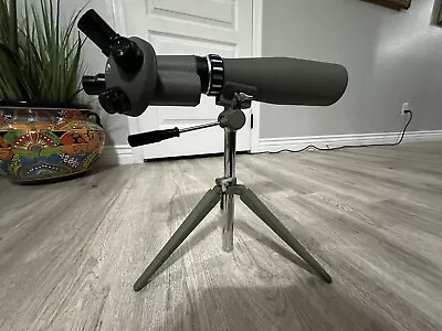 Vintage Selsi Rotating Eyepiece Telescope - With Tripod  Coated 60mm No. 18027 • $195.95