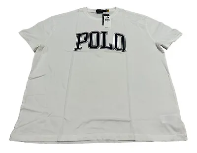 NEW Polo Ralph Lauren Men's Polo Spellout Graphic Crew-Neck T-Shirt White Large • $20.99