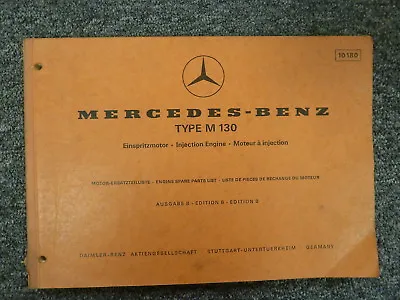 1967-1972 Mercedes Benz M130 2.8 Engine In 280S 280SE 280SEL 280SL Parts Catalog • $489.46