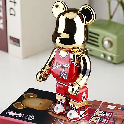 400%Bearbrick Michael Jordan #23 Chicago Red Gold Action Figure Art Ornament Toy • $85.99