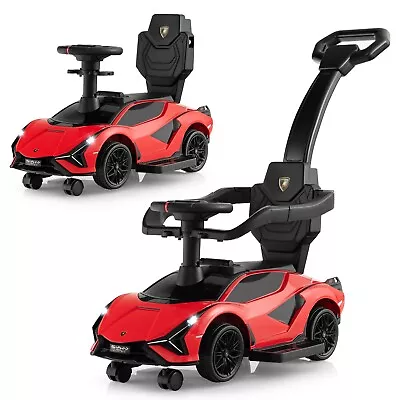 3 In 1 Kids Ride On Push Car Licensed Lamborghini Push Along Car With Handle • £54.95