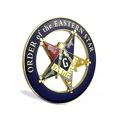 Order Of The Eastern Star Masonic Car Emblem Square Cut-Out Metal Auto Decal • $17.45