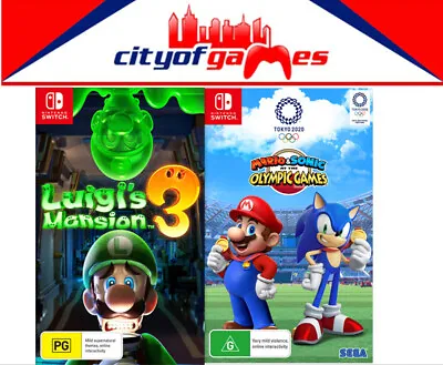 Mario & Sonic At The Olympic Games Tokyo 2020 & Luigi's Mansion 3 Switch Bundle • $144.95