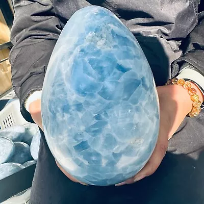 11.99LB Natural Blue Crystal Egg Polishing And Healing 5450g • $0.99