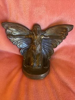 2 Antique Art Deco Winged Nude Lady Egyptian Sphinx Figural Old Bookends #’d • $1000