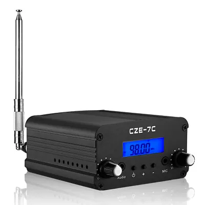 1W/7W FM Transmitter For Drive-in Church Audio Sender Radio Broadcast Station  • $99.99