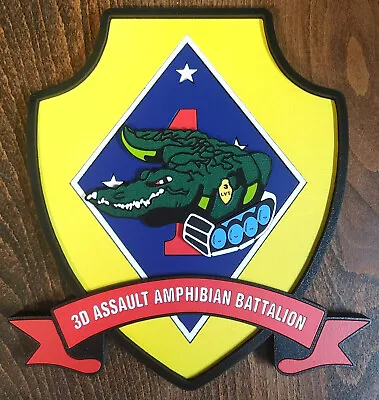 8  USMC 3rd Assault Amphibian Battalion Plaque 3d AA Bn Camp Pendleton • $45
